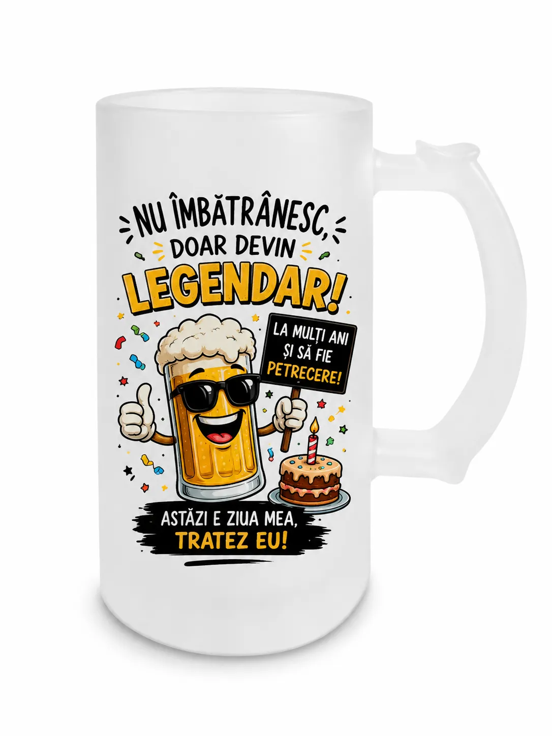 Halbă de bere personalizată de Zi de Naștere — Brisz Print